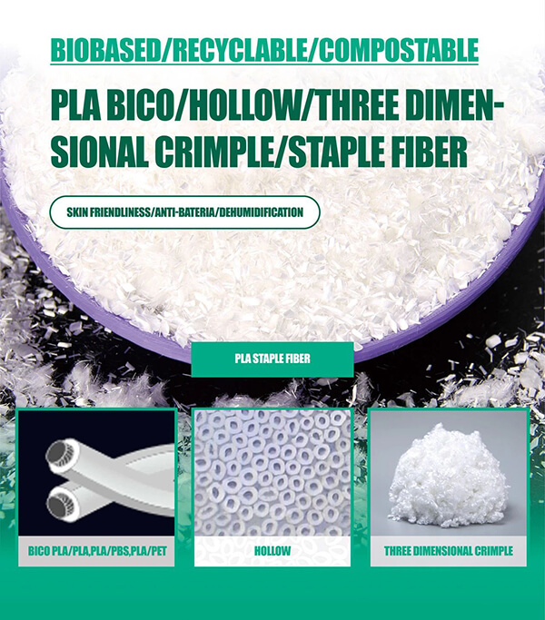 PLA staple fibers